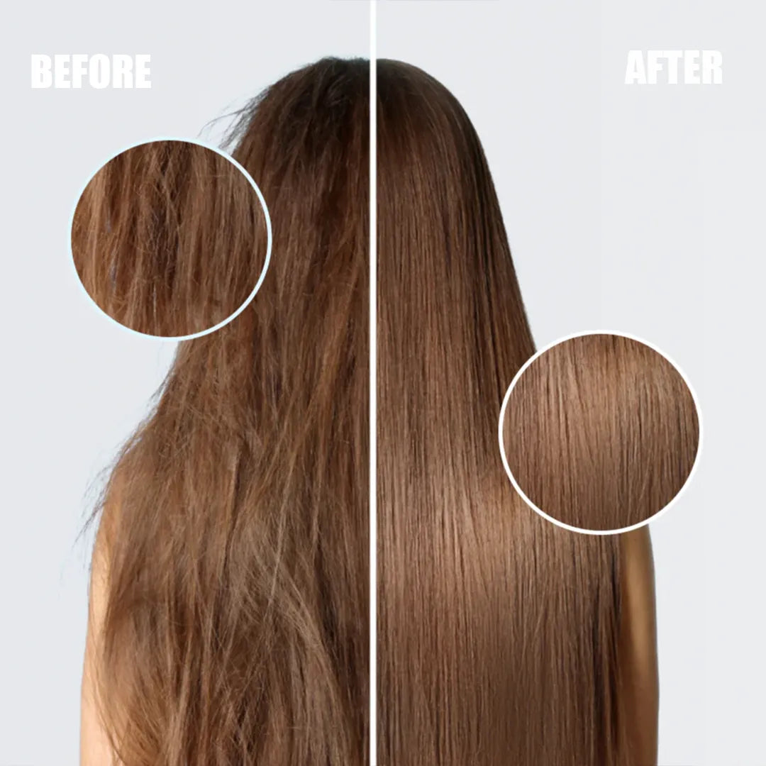 Before and after results from hidratei all in 1 hair spray