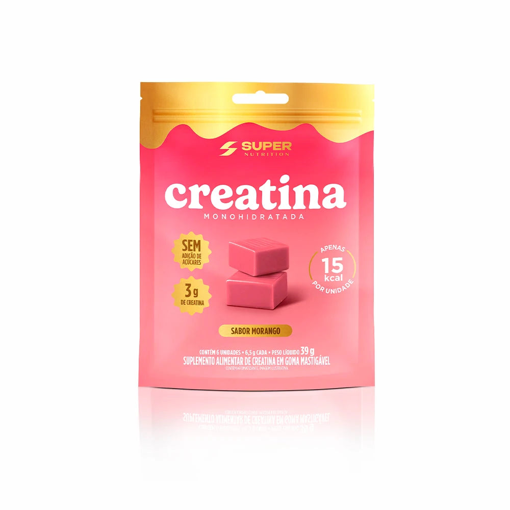 Creatine Monohydrate Bites Pouch, Strawberry, 6 bites